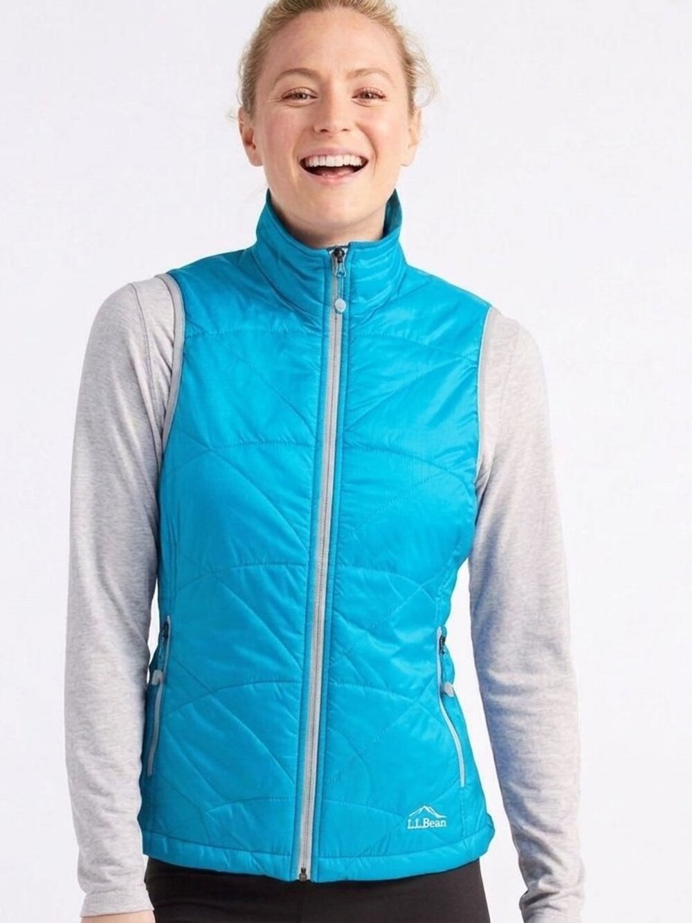 NWT L.L. Bean Blue Pine Ascent Primaloft Packaway Vest - MP